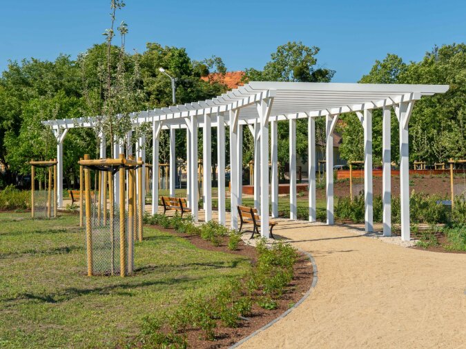 Park at Kosynierów streen in Środa Wlkp.